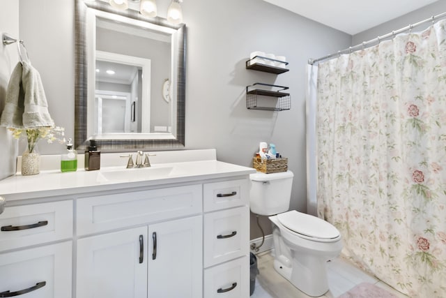 81 Grand Crossing Ct, Somerset, KY 42503 - full bathroom with vanity, tile patterned floors, and a shower with curtain