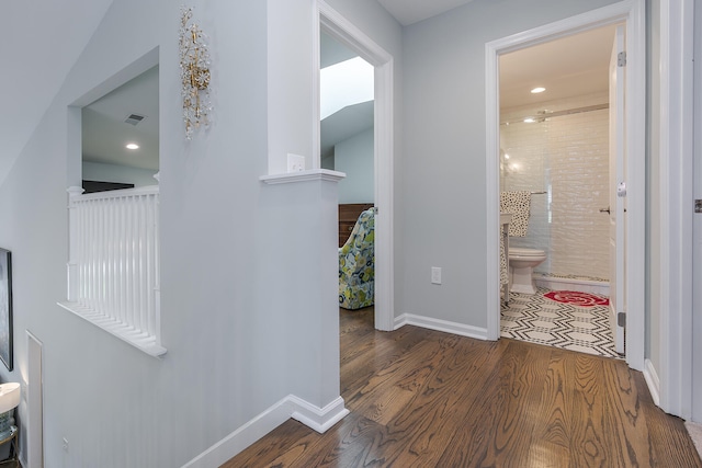 1107 Zoeller Ct, Lexington, KY 40511 - hallway featuring wood finished floors and recessed lighting