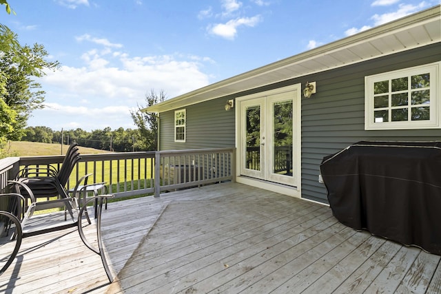 168 Kentucky Ln, Pine Knot, KY 42635 - wooden deck with a grill