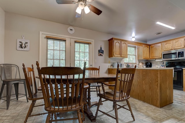 109 Quail Ridge Rd, Winchester, KY 40391 - dining space featuring ceiling fan
