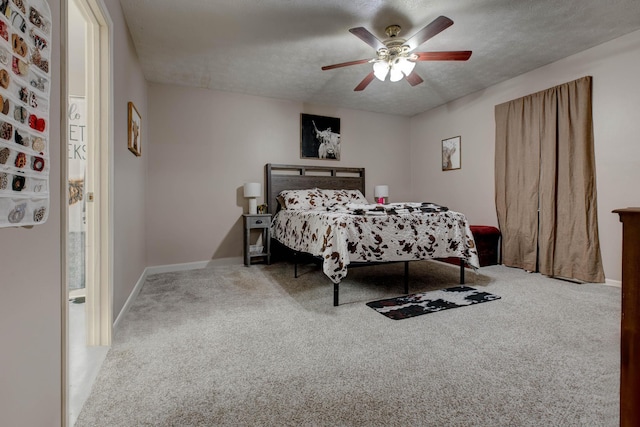 109 Quail Ridge Rd, Winchester, KY 40391 - bedroom with carpet flooring, a textured ceiling, and ceiling fan