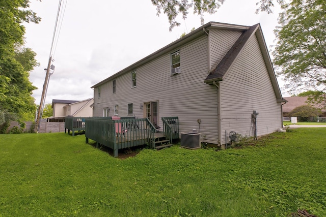 109 Quail Ridge Rd, Winchester, KY 40391 - rear view of house featuring a wooden deck and a yard