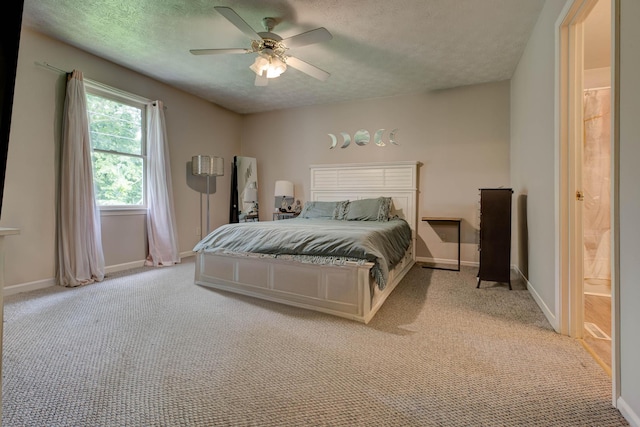 111 Quail Ridge Rd, Winchester, KY 40391 - bedroom featuring light colored carpet, a textured ceiling, and ceiling fan