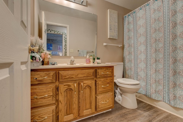 111 Quail Ridge Rd, Winchester, KY 40391 - full bathroom with wood finished floors, vanity, and a shower with shower curtain