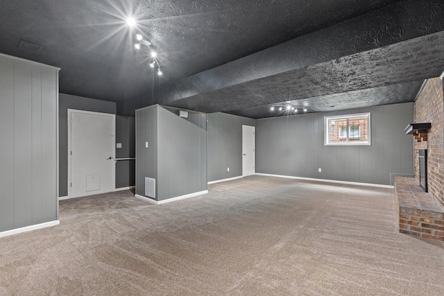 3848 Mcgarry Dr, Lexington, KY 40514 - below grade area with carpet and a fireplace