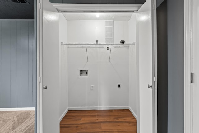 3848 Mcgarry Dr, Lexington, KY 40514 - laundry room featuring hookup for an electric dryer, hookup for a washing machine, and wood finished floors