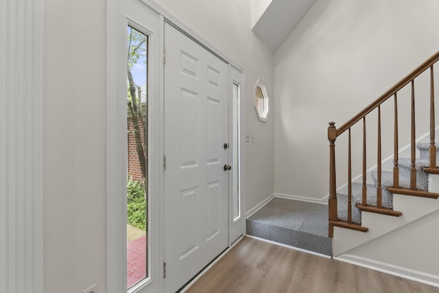 1048 Vero Ct, Lexington, KY 40509 - foyer with stairs and wood finished floors