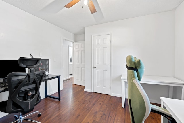 109 Creekstone Ct, Frankfort, KY 40601 - office area with wood finished floors and ceiling fan