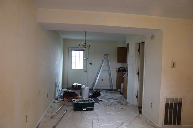 382 W Main St, Carlisle, KY 40311 - dining space with a chandelier