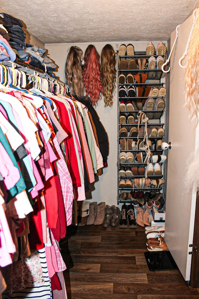 610 Freeman Branch Rd, East Bernstadt, KY 40729 - spacious closet with wood finished floors