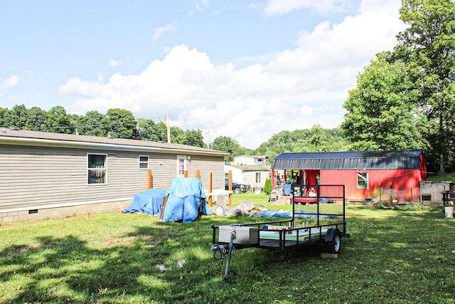 610 Freeman Branch Rd, East Bernstadt, KY 40729 - view of grassy yard featuring an outbuilding