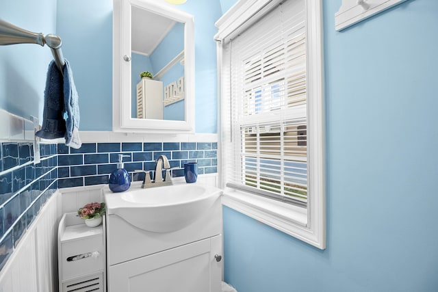 1809 Pine Top Rd, London, KY 40741 - bathroom with vanity and backsplash