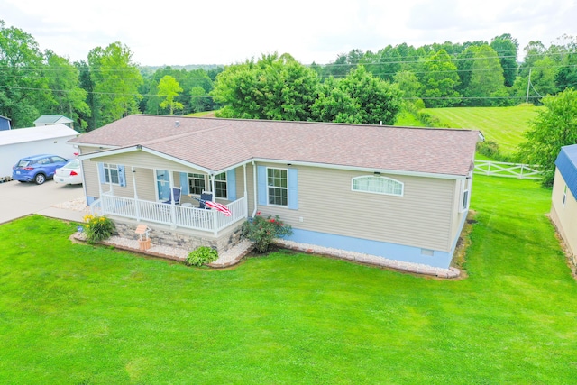1809 Pine Top Rd, London, KY 40741 - view of front facade featuring a porch, crawl space, and roof with shingles