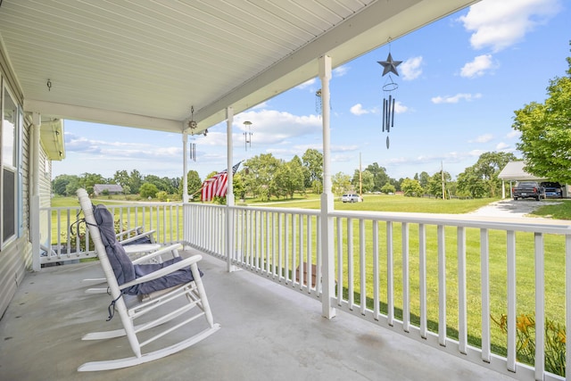 1809 Pine Top Rd, London, KY 40741 - covered porch featuring a yard