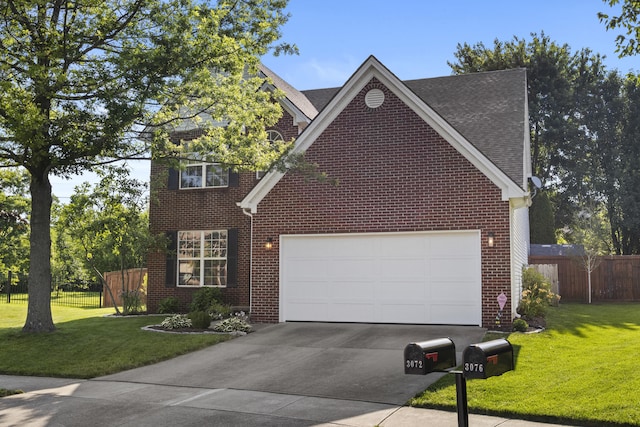 3072 Majestic View Walk, Lexington, KY 40511 - traditional-style house with concrete driveway, brick siding, roof with shingles, and an attached garage