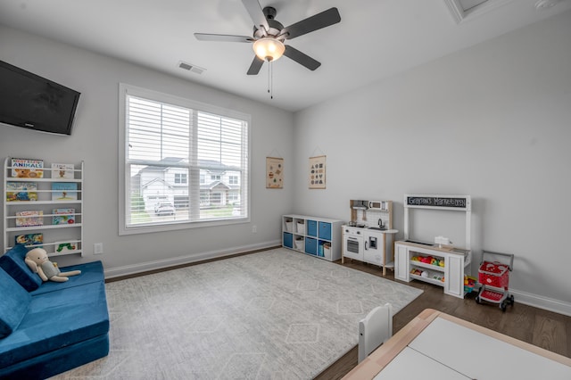 1912 Tidewater Flt, Lexington, KY 40509 - playroom with ceiling fan and wood finished floors