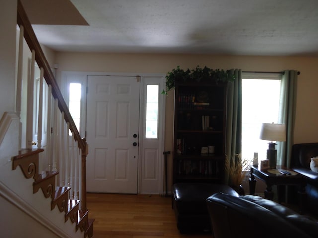 407 Autumn Dr, Lancaster, KY 40444 - foyer featuring stairway and light wood-style flooring
