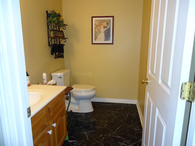 407 Autumn Dr, Lancaster, KY 40444 - half bath featuring marble finish floors and vanity