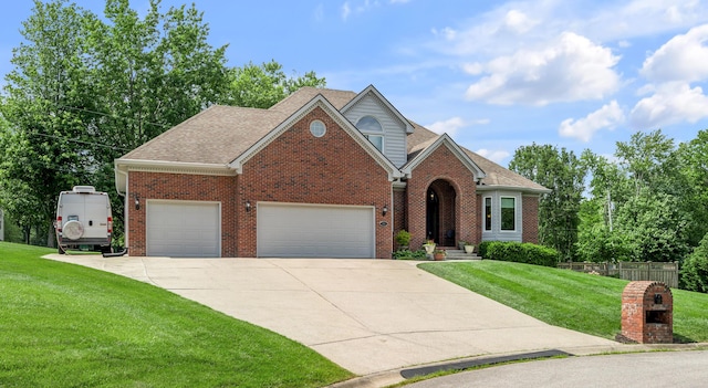 315 The Woods Ln, Winchester, KY 40391 - traditional-style house featuring brick siding, driveway, a garage, and a shingled roof