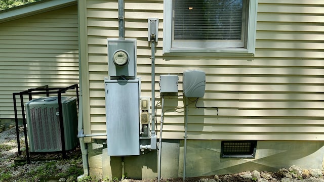 2240 Denny Ridge Rd, Nancy, KY 42544 - exterior view of a central air condition unit and crawl space