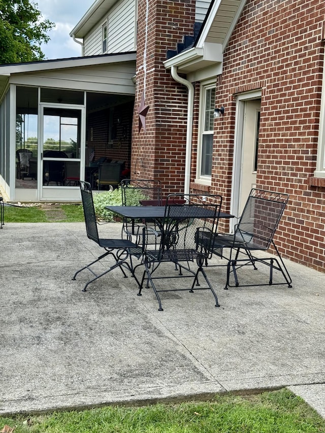4295 Vince Rd, Nicholasville, KY 40356 - view of patio / terrace featuring a sunroom and outdoor dining space