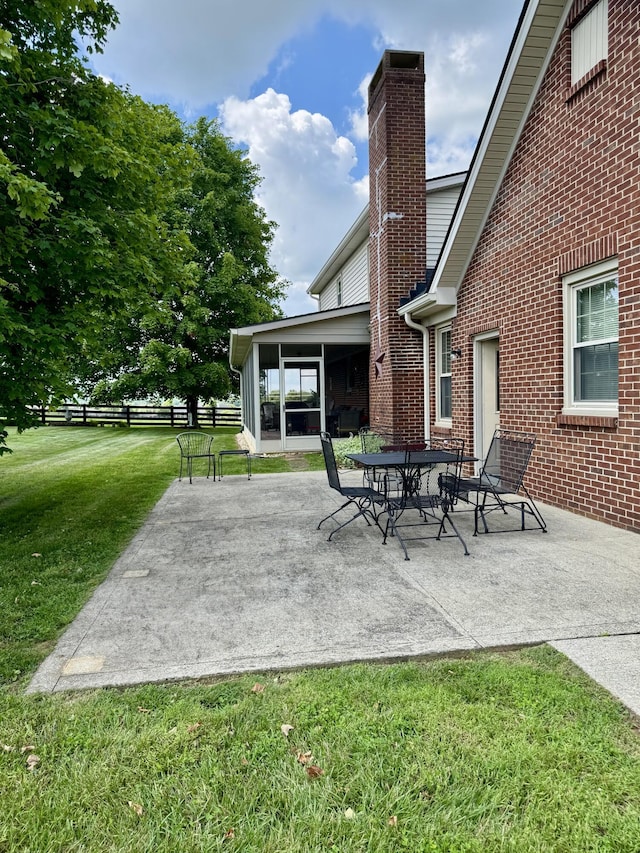 4295 Vince Rd, Nicholasville, KY 40356 - view of patio / terrace with a sunroom