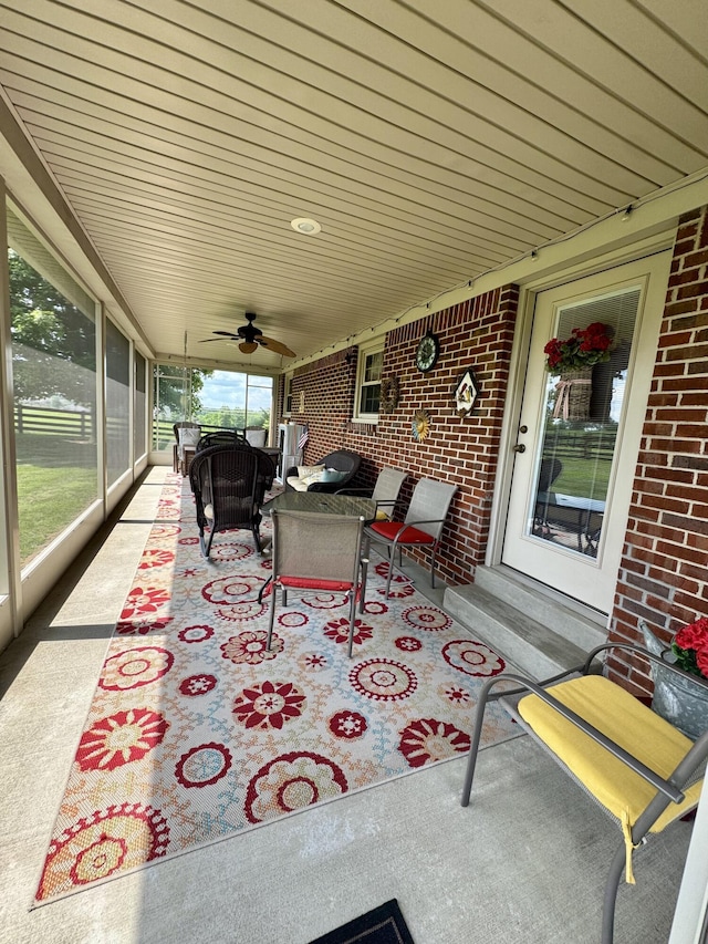 4295 Vince Rd, Nicholasville, KY 40356 - view of patio / terrace with ceiling fan and an outdoor living space
