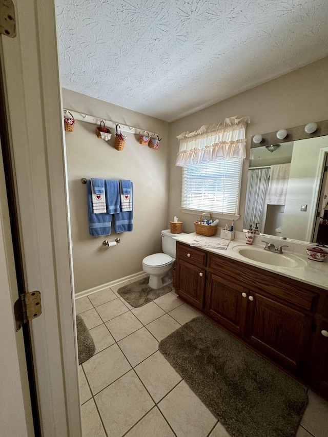 4295 Vince Rd, Nicholasville, KY 40356 - bathroom with vanity, tile patterned floors, and a textured ceiling