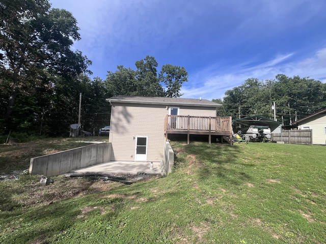 195 Copperhead Rd, Corbin, KY 40701 - back of house with a patio area and a wooden deck