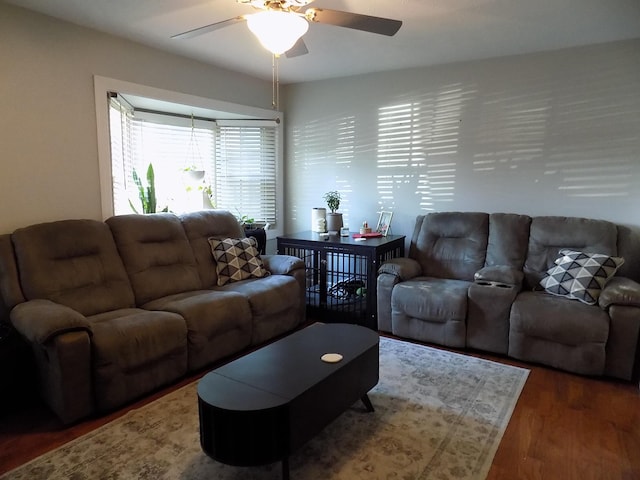 131 Regency Point Path, Lexington, KY 40503 - living area with a ceiling fan and wood finished floors