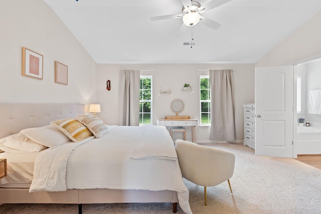 137 Kirkstall Way, Georgetown, KY 40324 - carpeted bedroom featuring lofted ceiling and ceiling fan