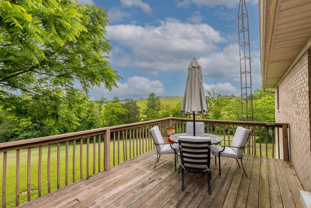 2301 Harrodsburg Rd, Lawrenceburg, KY 40342 - deck with outdoor dining area and a yard
