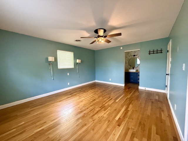 123 Hillandale Dr, Somerset, KY 42501 - unfurnished room with a ceiling fan and wood finished floors