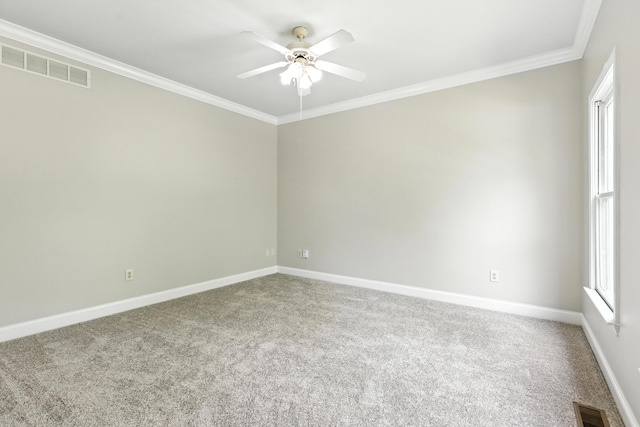 4433 River Ridge Rd, Lexington, KY 40515 - carpeted spare room featuring a ceiling fan and ornamental molding