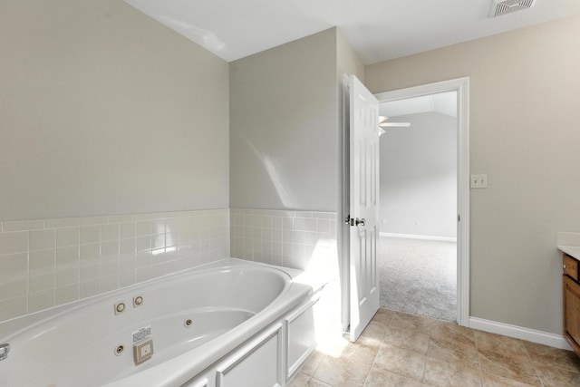 4433 River Ridge Rd, Lexington, KY 40515 - bathroom with vanity and a jetted tub