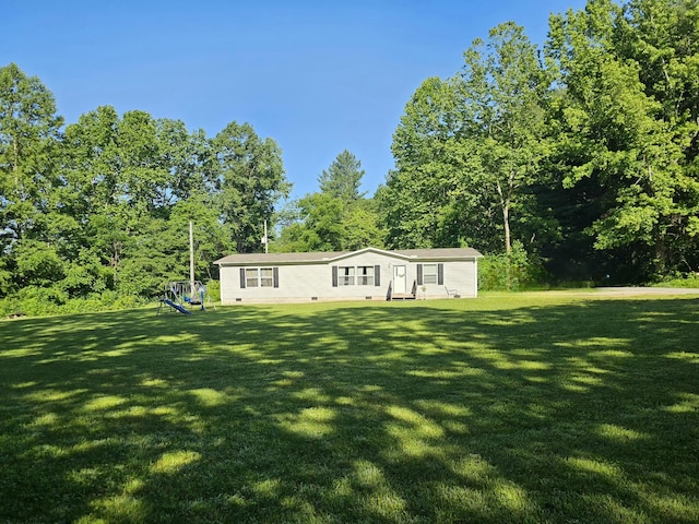 421 Dry Branch Rd, Morehead, KY 40351 - view of front of property featuring a front yard, a playground, and crawl space