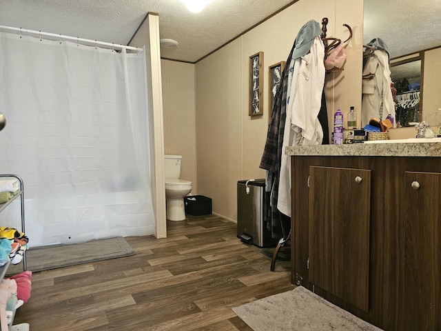 421 Dry Branch Rd, Morehead, KY 40351 - full bath featuring a textured ceiling, wood finished floors, and vanity