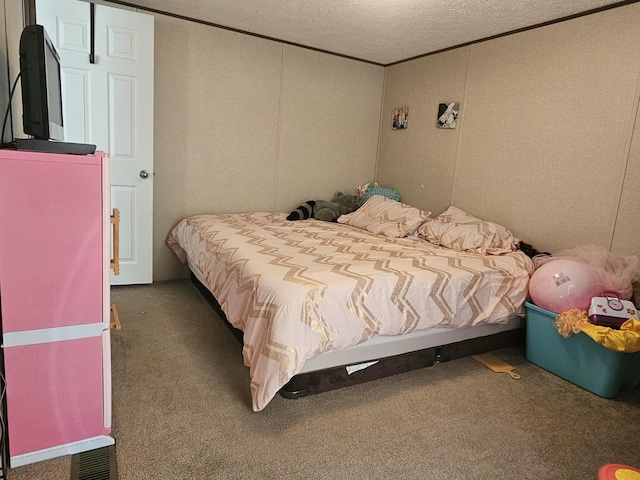 421 Dry Branch Rd, Morehead, KY 40351 - bedroom featuring carpet flooring, a textured ceiling, and a decorative wall