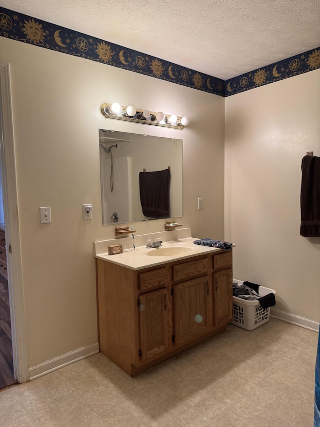 208 Secretariat Dr, Lawrenceburg, KY 40342 - bathroom with vanity and a textured ceiling