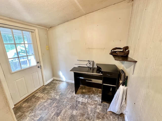 21 Herb Neal Rd, Pine Knot, KY 42635 - office with a textured ceiling and stone finish floors