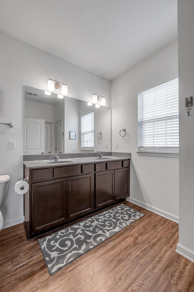 117 Mcafee Dr, Nicholasville, KY 40356 - full bath featuring double vanity and wood finished floors