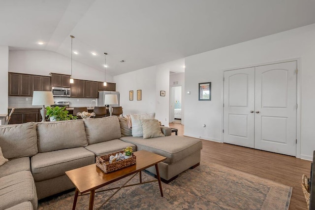 117 Mcafee Dr, Nicholasville, KY 40356 - living room with wood finished floors and lofted ceiling