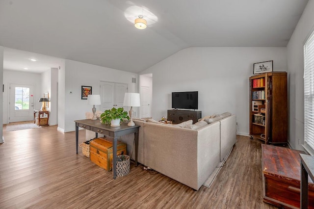 117 Mcafee Dr, Nicholasville, KY 40356 - living room with wood finished floors and lofted ceiling