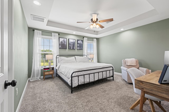 309 Memory Ln, Richmond, KY 40475 - bedroom featuring a raised ceiling, multiple windows, carpet flooring, and recessed lighting