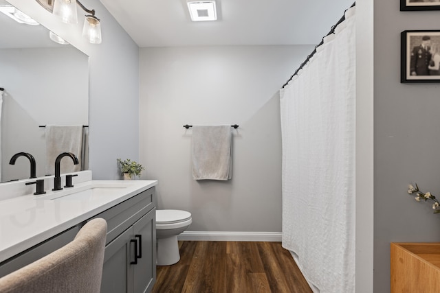 309 Memory Ln, Richmond, KY 40475 - bathroom featuring vanity, wood finished floors, and curtained shower