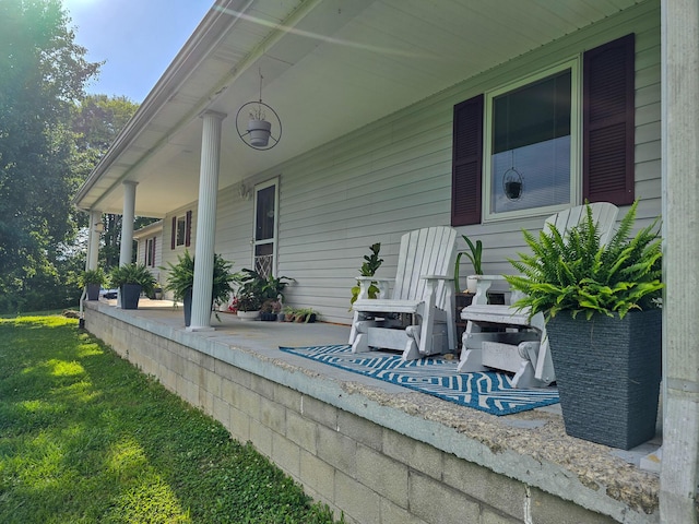 1445 Bastin Creek Rd, Kings Mountain, KY 40442 - covered porch with a yard