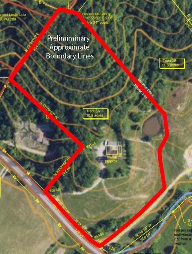 1445 Bastin Creek Rd, Kings Mountain, KY 40442 - map of property location with property parcel outlined