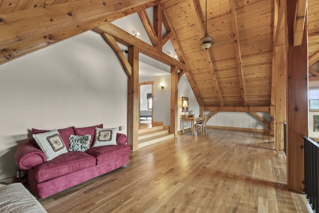 4111 Stanford Rd, Danville, KY 40422 - living room featuring wood finished floors and wood ceiling