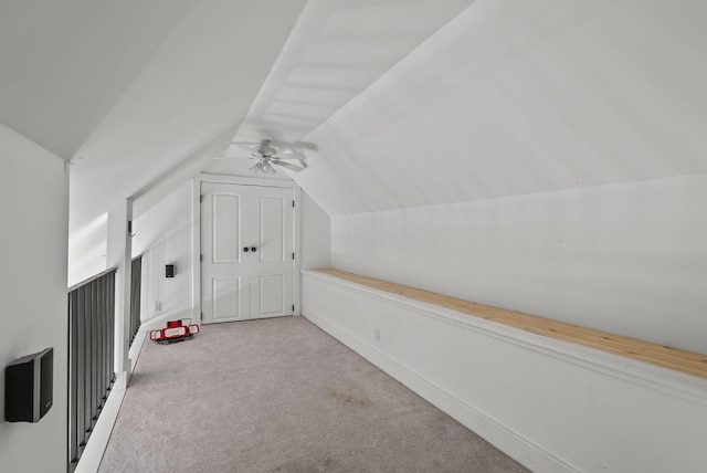 4111 Stanford Rd, Danville, KY 40422 - additional living space with vaulted ceiling, carpet flooring, and a ceiling fan