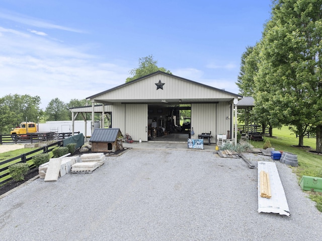 4111 Stanford Rd, Danville, KY 40422 - view of front of house with a detached garage and an outbuilding